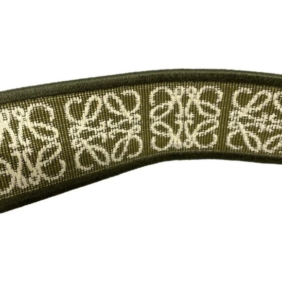 LOEWE Cubby Cross Body Bag Small - Khaki Cream Calf Skin Jacquard Shoulder Bag - Picture 6 of 14